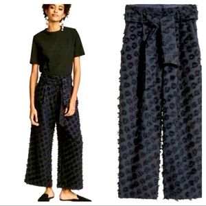 Black Wide-Leg H&M Fringe Pants Size 2